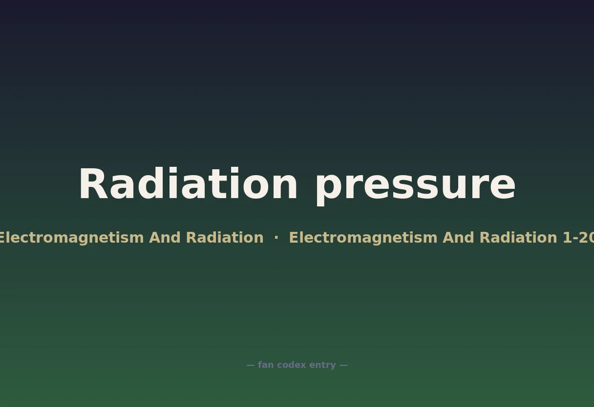 Radiation pressure