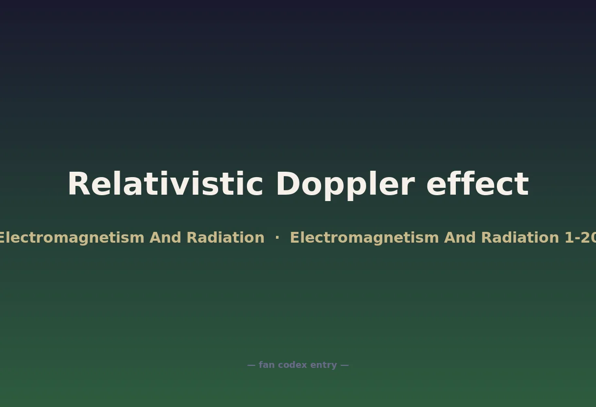 Relativistic Doppler effect