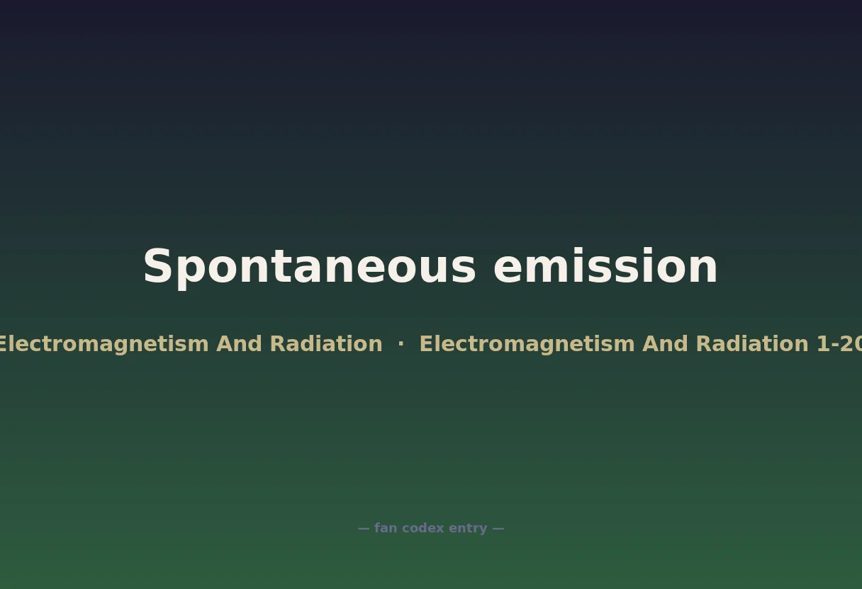Spontaneous emission