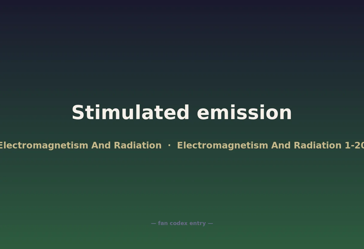 Stimulated emission