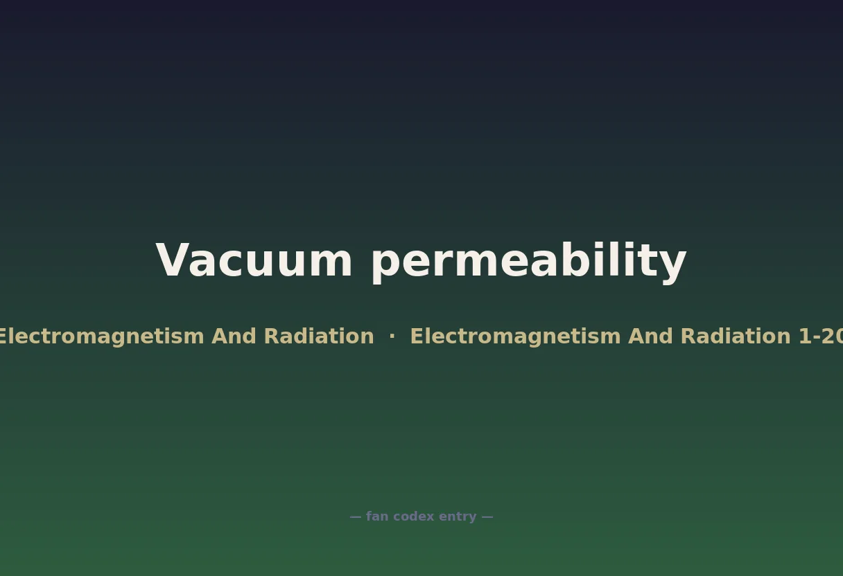 Vacuum permeability